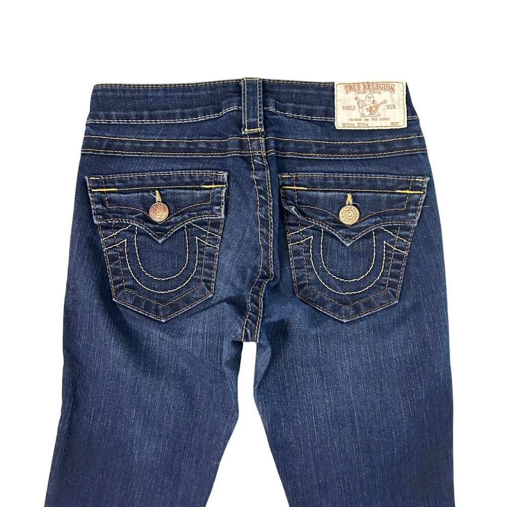 True Religion Selena Skinny Jeans Womens 25 Contrast Stich Flap Piockets 25x29